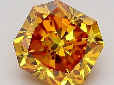 1.55 Ct. Fancy Vivid Yellow Orange Radiant Lab-Grown Diamond