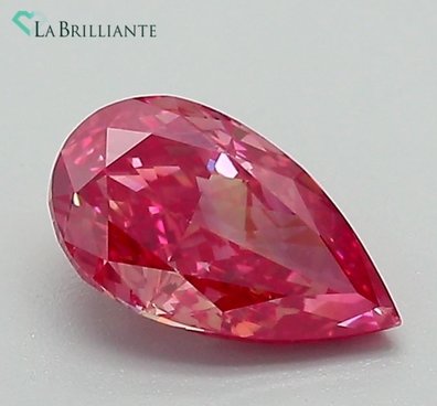 0.87 Ct. Fancy Vivid Purplish Red Pear Lab-Grown Diamond