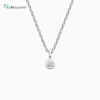 Dewdrop Lab Diamond Pendant in Silver