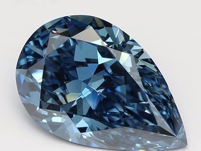 1.53 Ct. Fancy Dark Blue Pear Lab-Grown Diamond