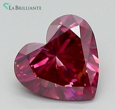 1.01 Ct. Fancy Purplish Red Heart Lab-Grown Diamond