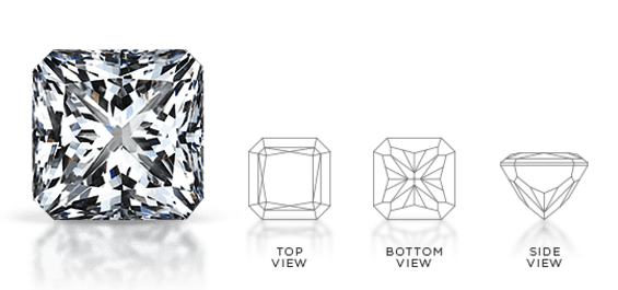 Radiant cut lab-grown diamond's views