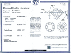 Образец сертификата лаборатории американского общества драгоценных камней