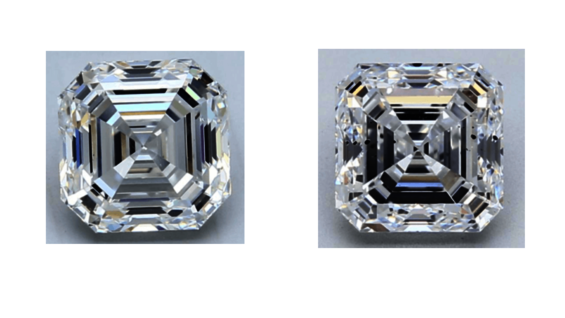 Clarity of asscher cut