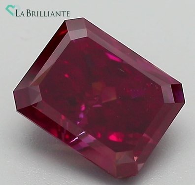 1.50 Ct. Fancy Purplish Red Radiant Lab-Grown Diamond